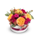 Box oranžových růží